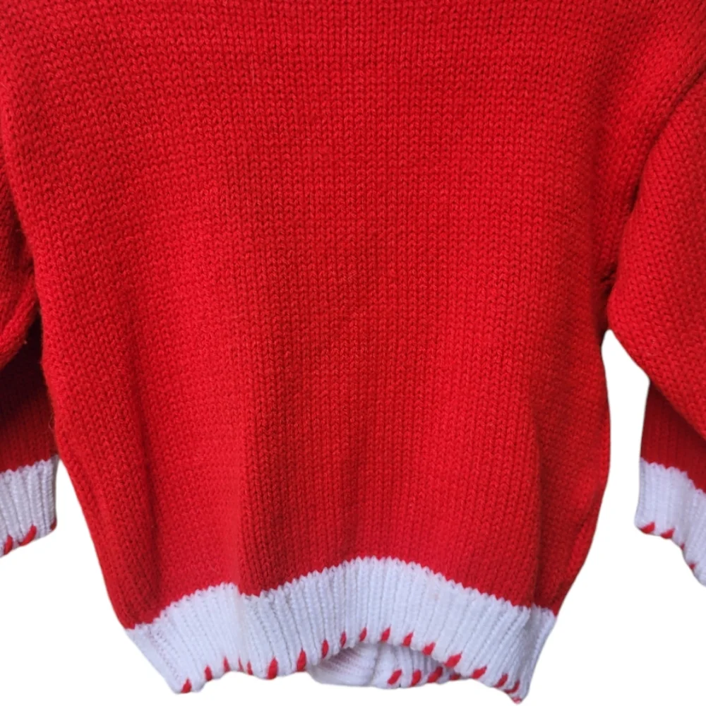 Pride N Joy Vintage Christmas Cardigan Sweater Red Size 18 Months